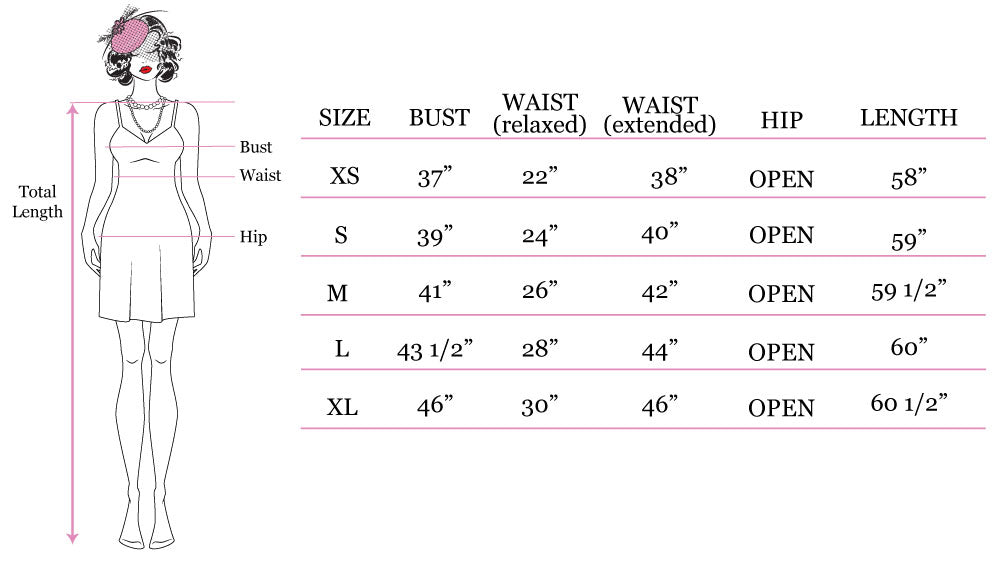Leigh Dress - Charcoal Gray / Pink Floral size chart measurements in inches